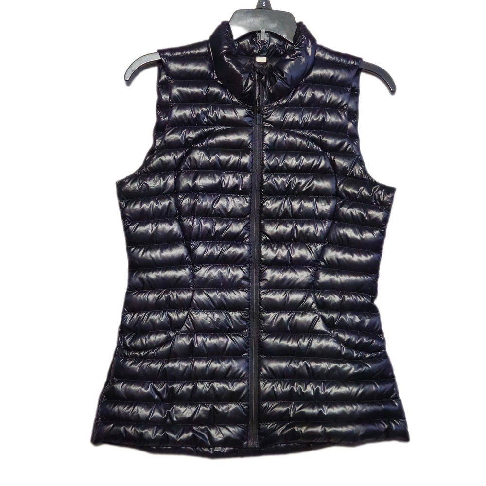 Lululemon Pack It Down Vest Women 6 Black Puffer Quilted Goose Down Lightweight